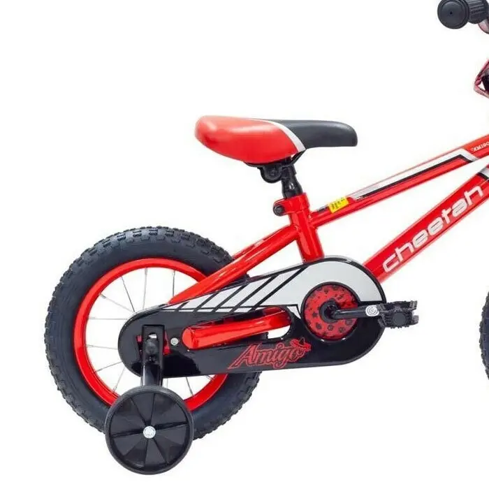 Cheetah Amigo Boys Jr 12 Inch Pedal Bike/Bicycle w/Training Wheels Red Kids 2-4y