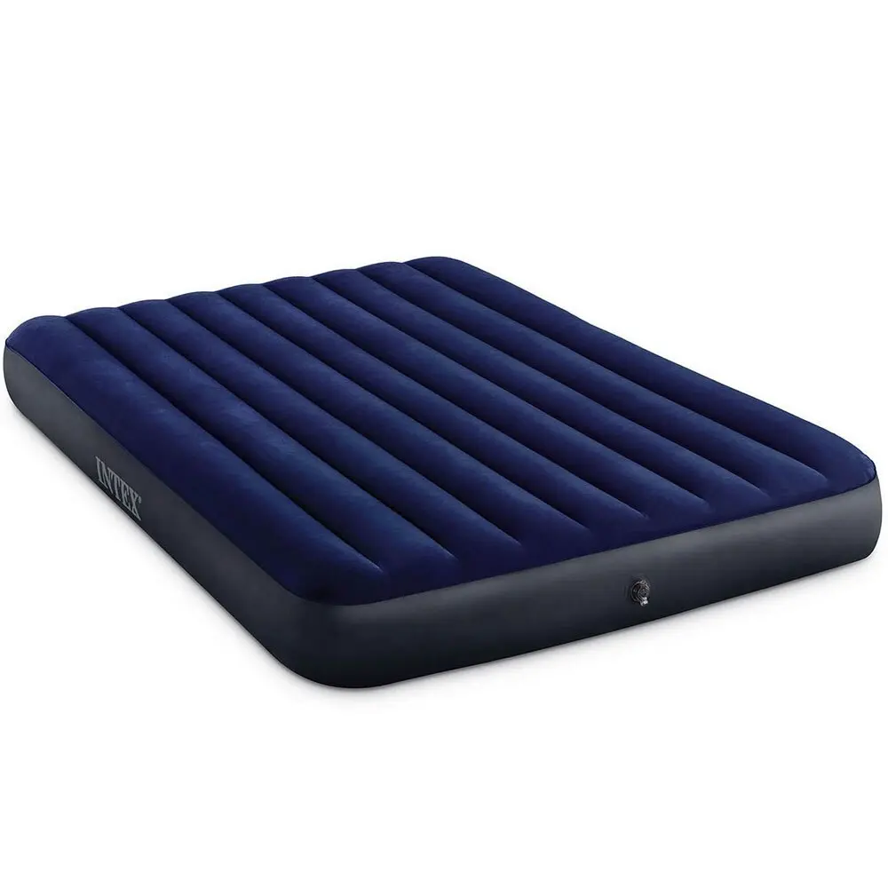 Intex Dura Beam 152x203cm Air Bed Queen Downy Airbed Inflatable Mattress Blue