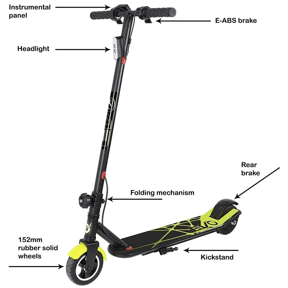 Evo VT3 Lithium Electric E-Scooter Lime Adult Ride-On Toy 14y+ 250W Rechargeable