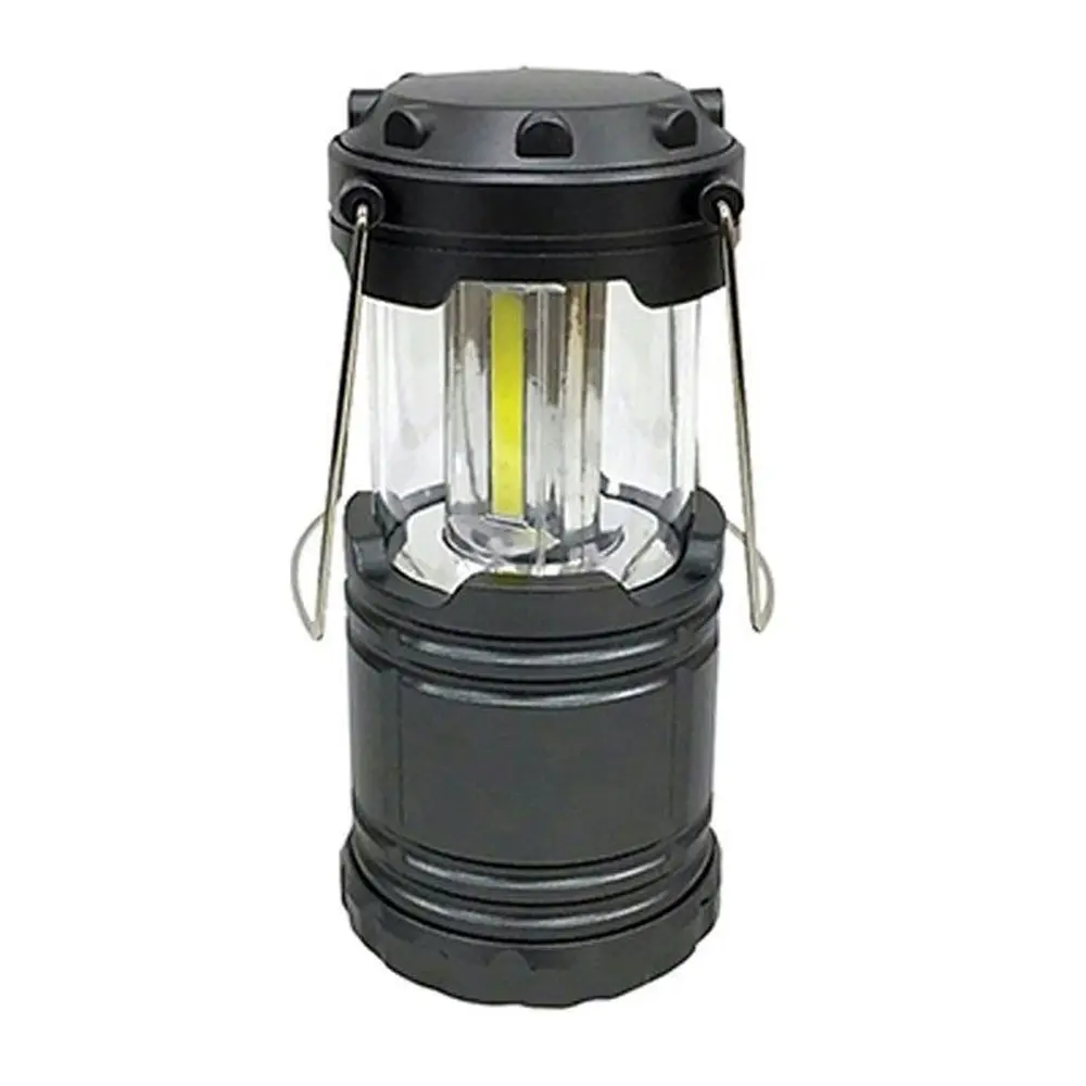 Wildtrak 18.5cm COB LED Pop Up Lantern Outdoor Camping Light 500 Lumens Black