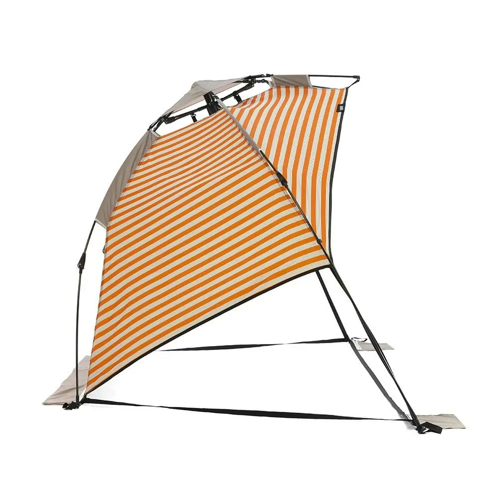 Life! Airlie 240x120cm Beach/Outdoor UV Sun Canopy Tent Shelter GRY/ORAG Stripe