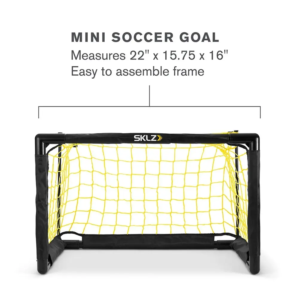 SKLZ 22in Pro Mini Soccer Indoor Sports Goal Practice Net w/Soft Soccer Ball Set