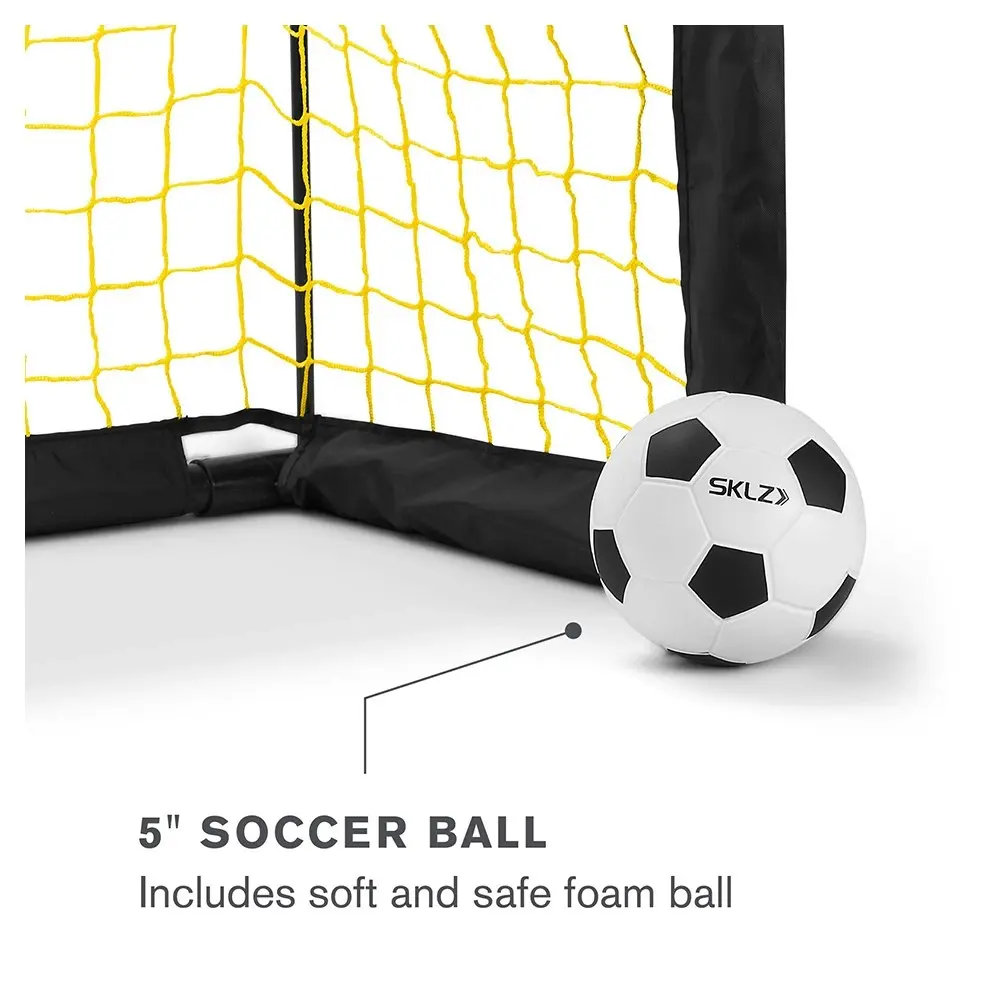 SKLZ 22in Pro Mini Soccer Indoor Sports Goal Practice Net w/Soft Soccer Ball Set