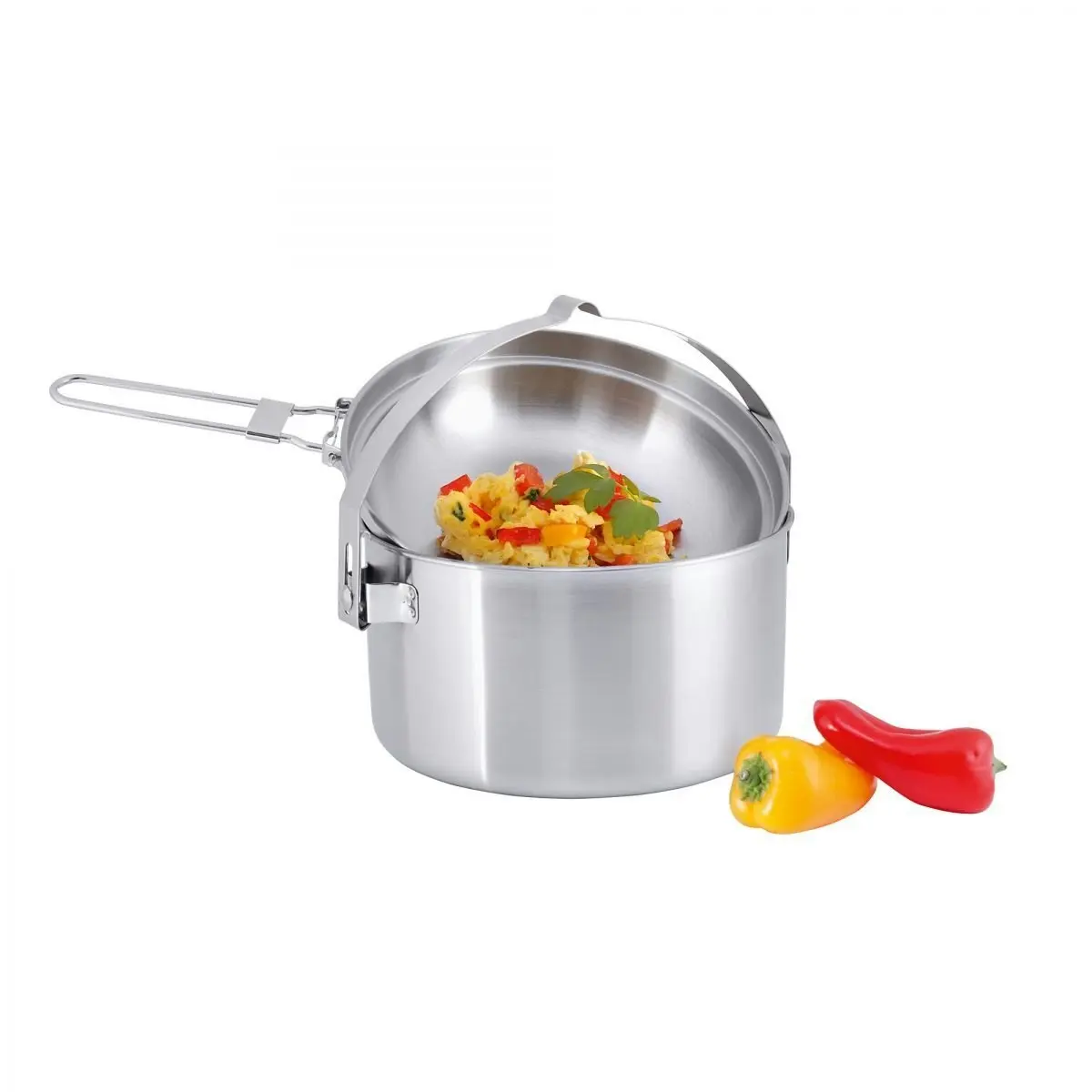 Tatonka Scout Kettle Pot & Frypan Cookware Set 1.6L Stainless Steel/Lightweight