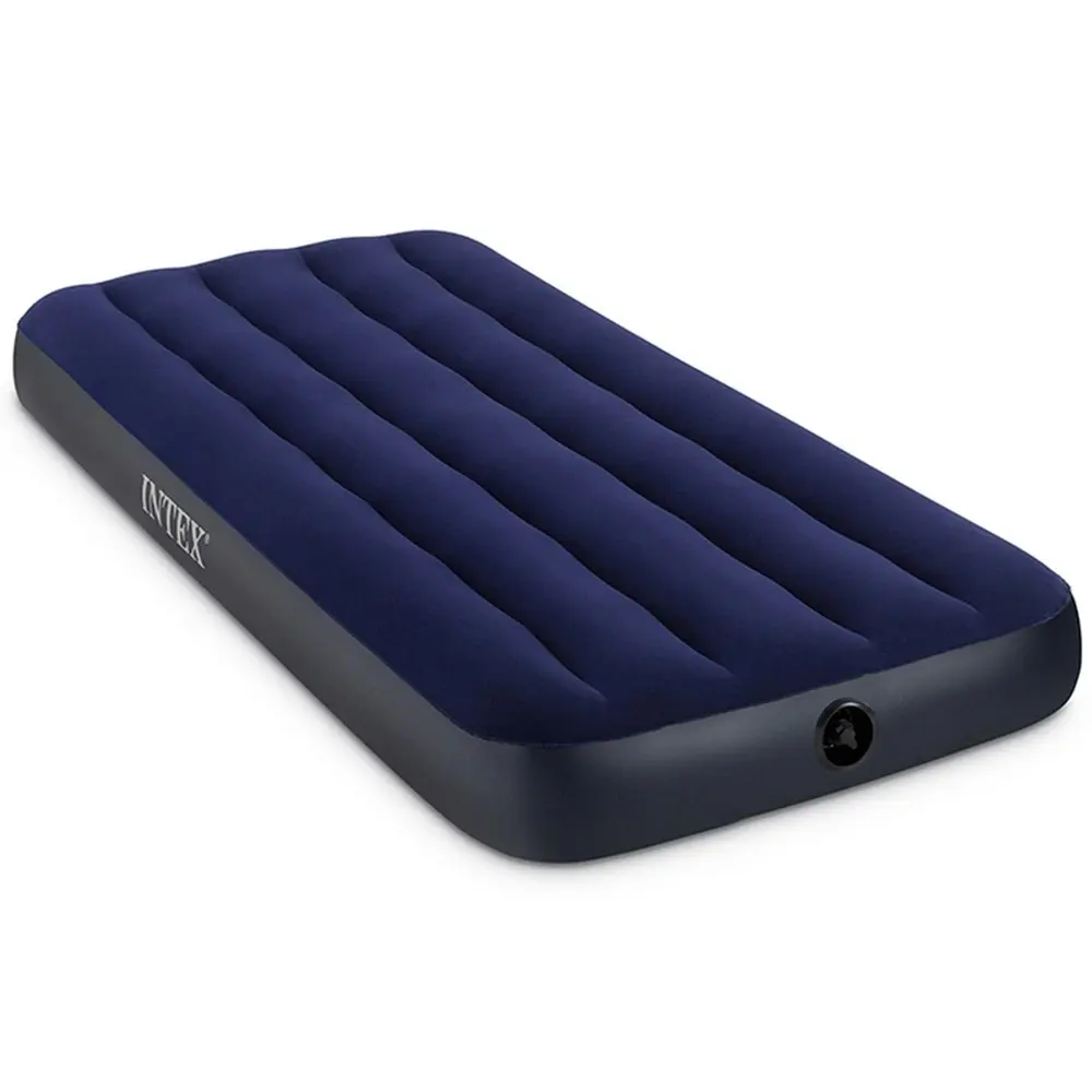 Intex 76cm BLU Jr Single Classic Downy Airbed Inflatable Mattress Travel/Camping