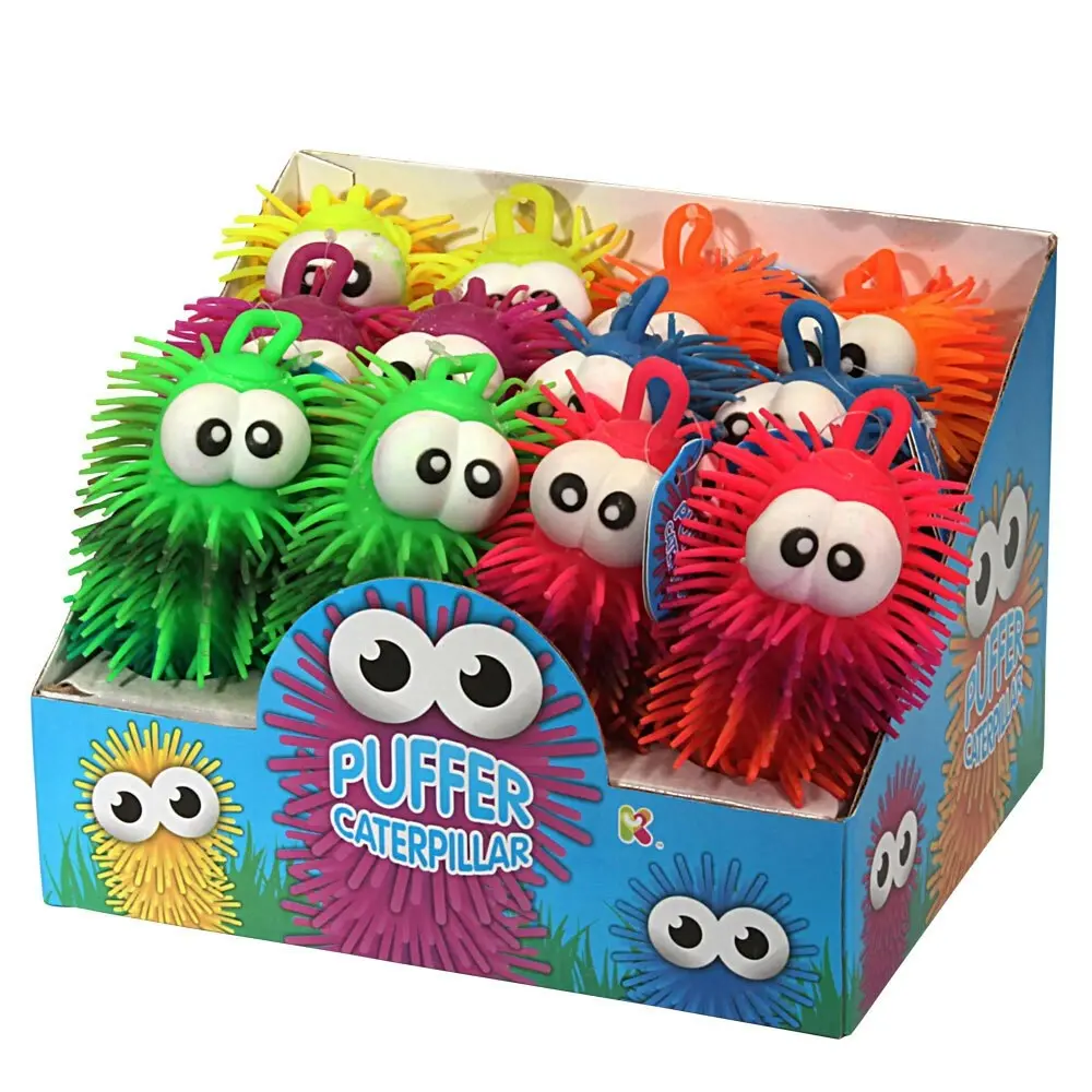 Fumfings Novelty Puffer Caterpillars 20cm Animals Insects Toys 3y+ Kids Assorted