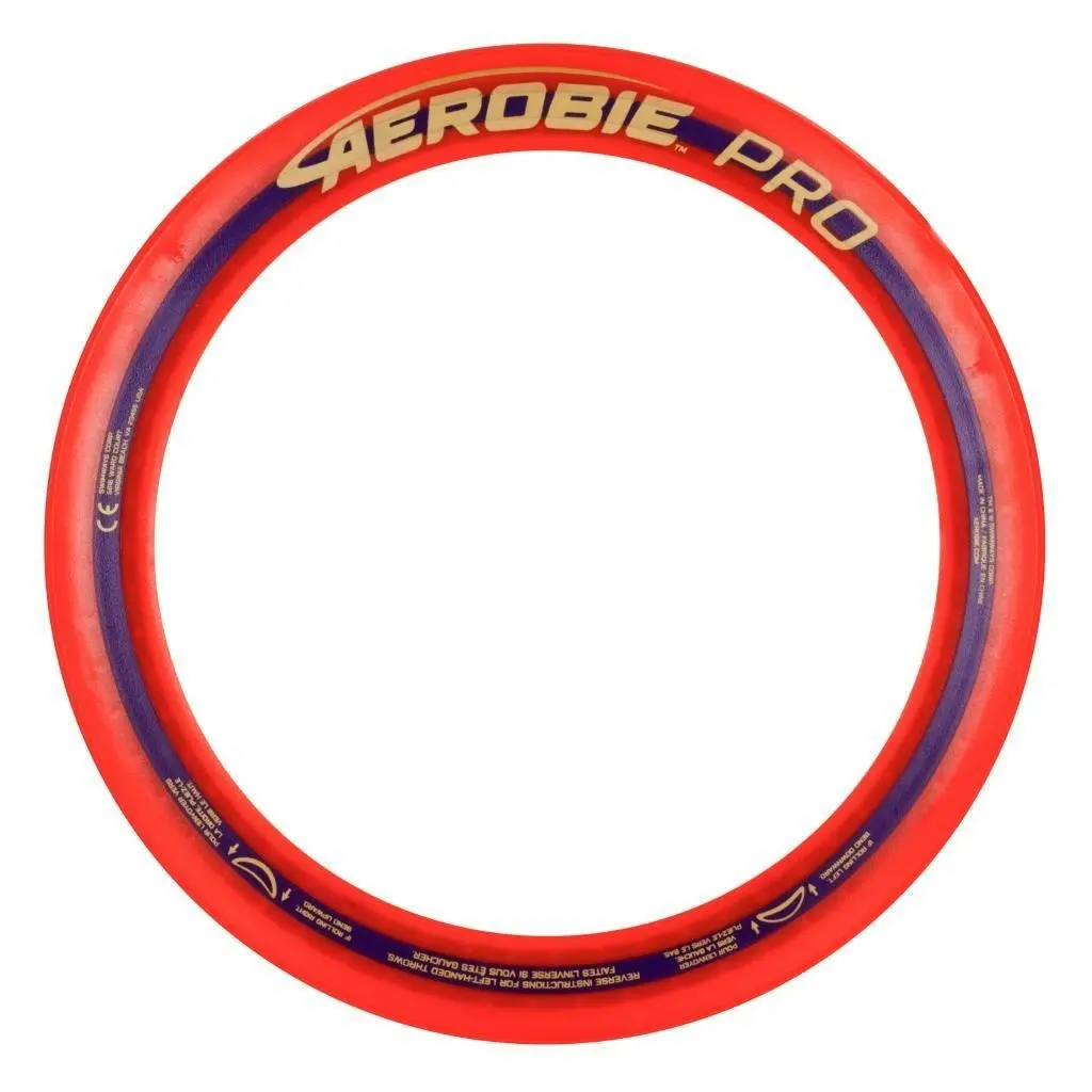 Aerobie Pro 33cm Flying Ring Frisbee Outdoor Fun Play Beach Toy Red 12y+