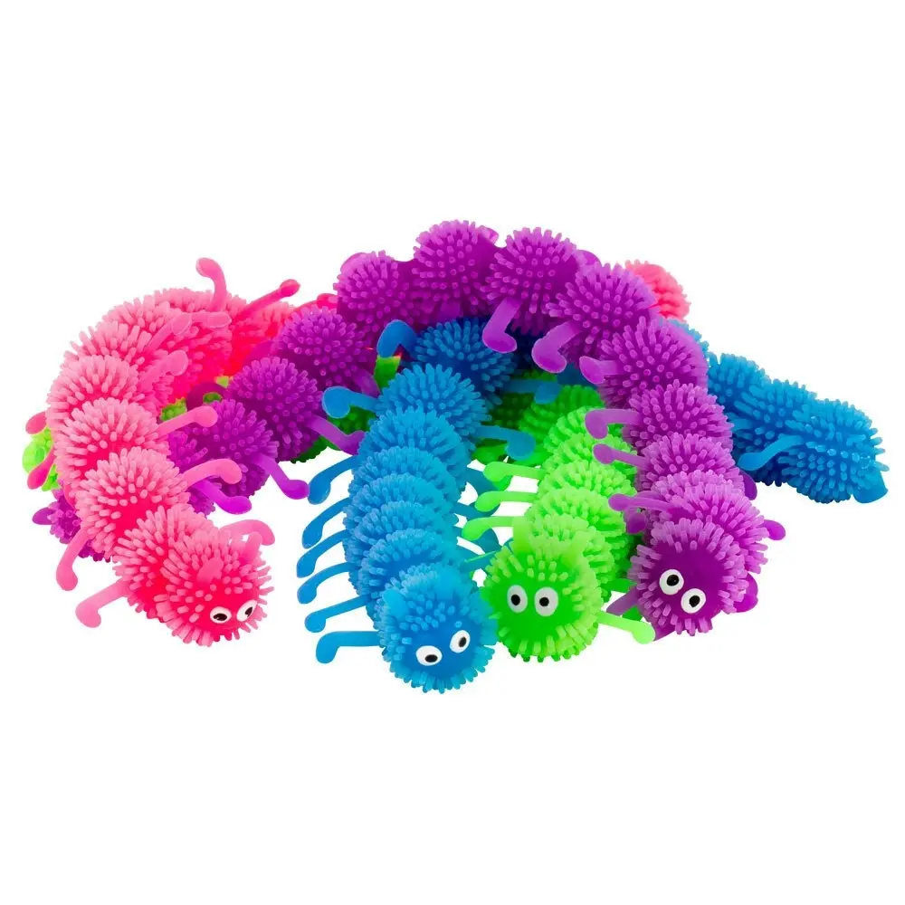 3x Fumfings Novelty Stretchy Centipede 22cm Animal Collectible Toy Kids 3y+ Asst