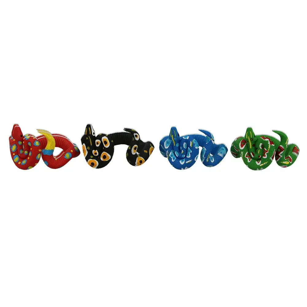 3x Fumfings Animal Coiled Snake Bracelet 7cm Animal Figures Toys Kids 3y+ Assort