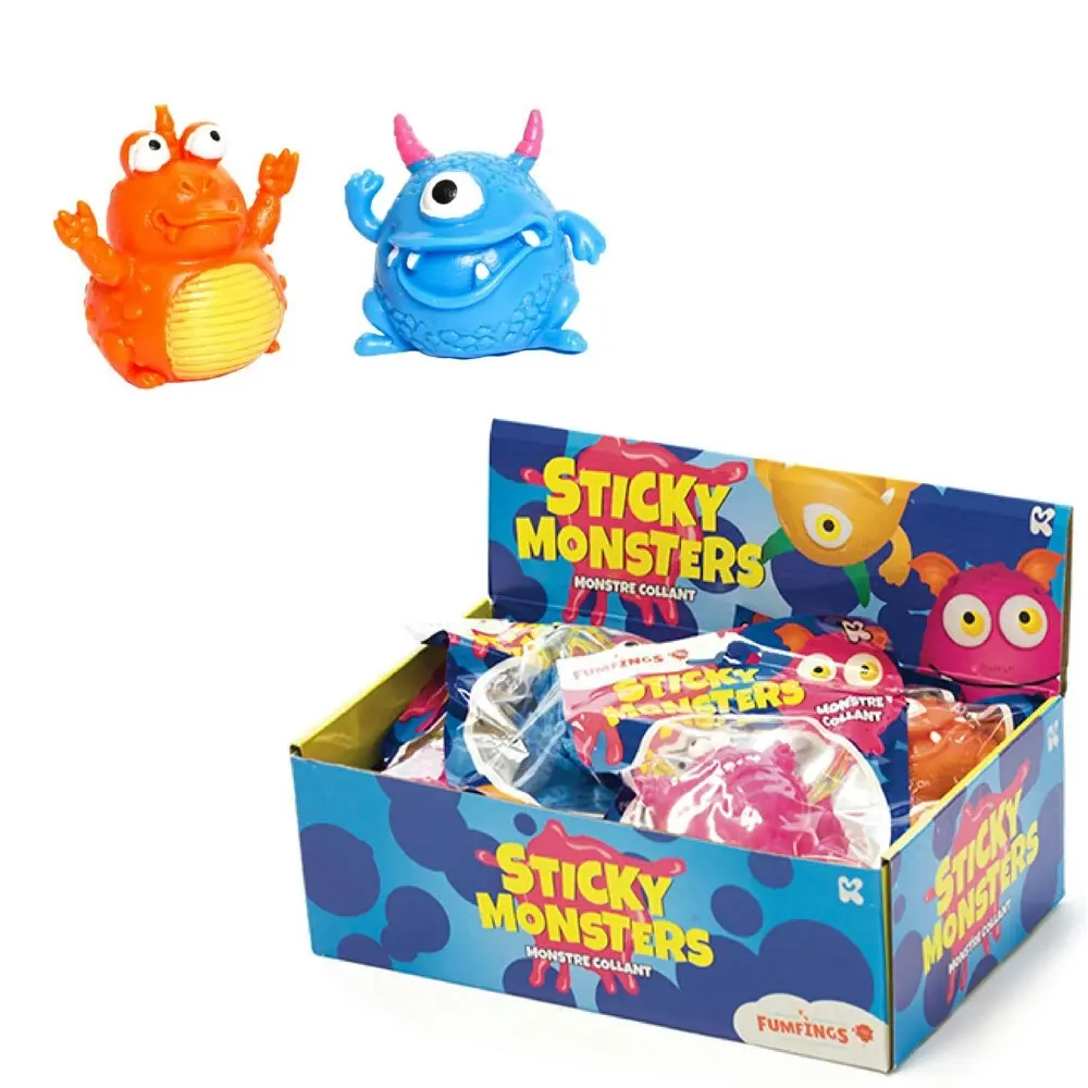 3x Fumfings Novelty 8cm Sticky Monsters Collectibles Fun Toy Kids/Child 3y+ Asst