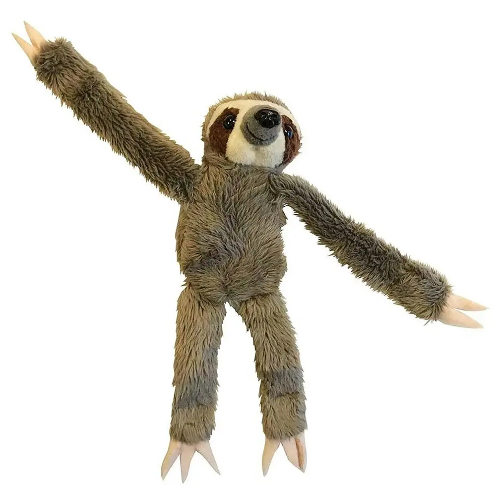 2x Magnet Mates Sloth 24cm Stick Metal Animal Plush Toys Kids/Toddler/Child3y+