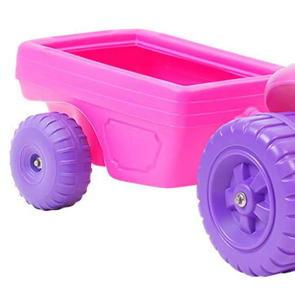 Avoca ATV Push Kick Trike w/ Trailer Junior/Toddler/Kids 1-3y Ride-On Toy Pink