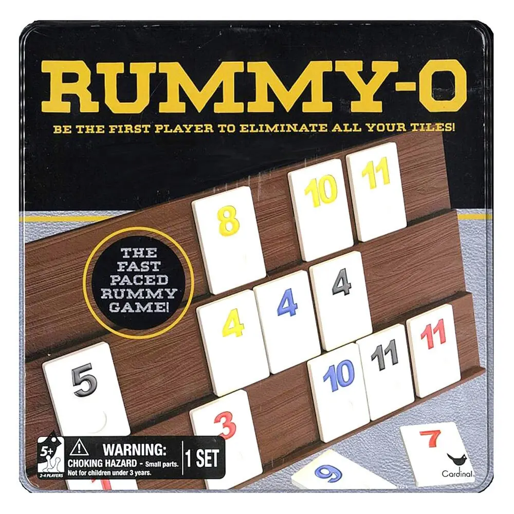 2PK Cardinal Classic Rummy O Board Family Game w/ Tin Storage Kids/Children 5y+