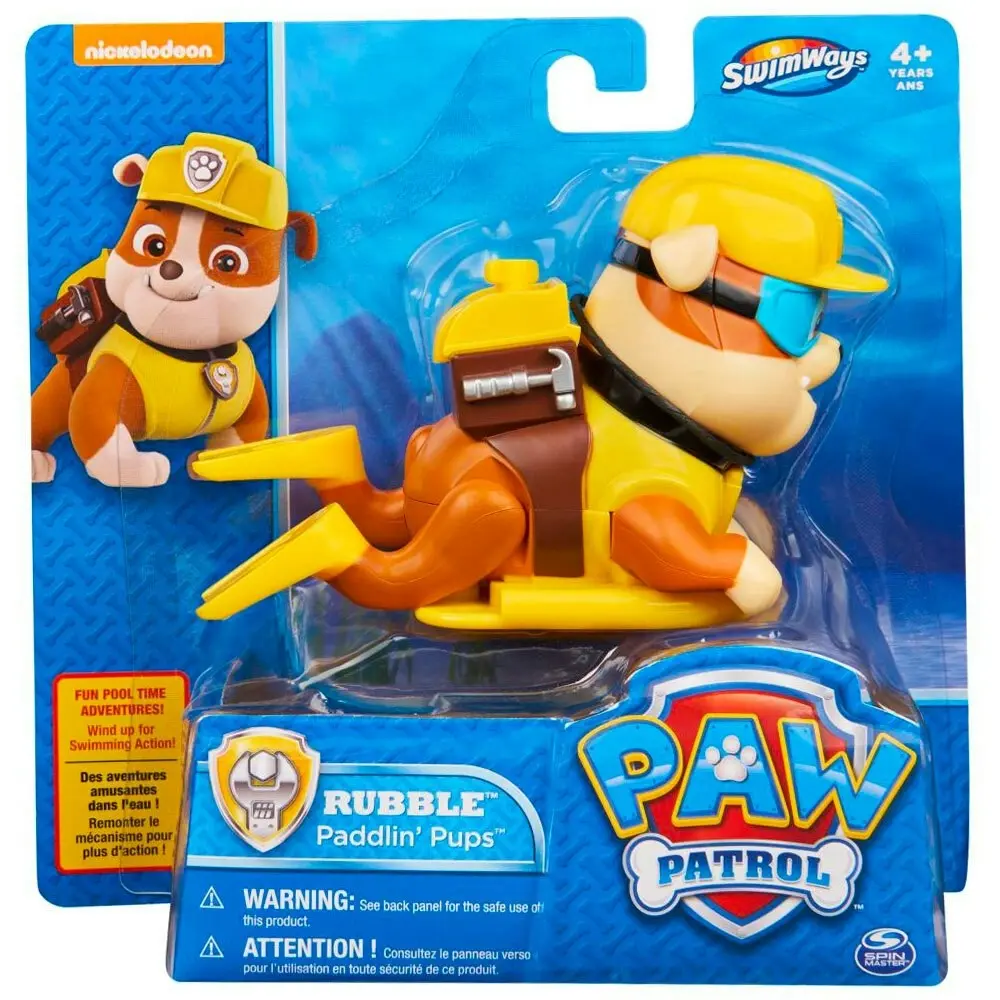 Swimways 14cm Paddlin Pups Paw Patrol Kids/Children Water Bath Toy 3y+ Rubble