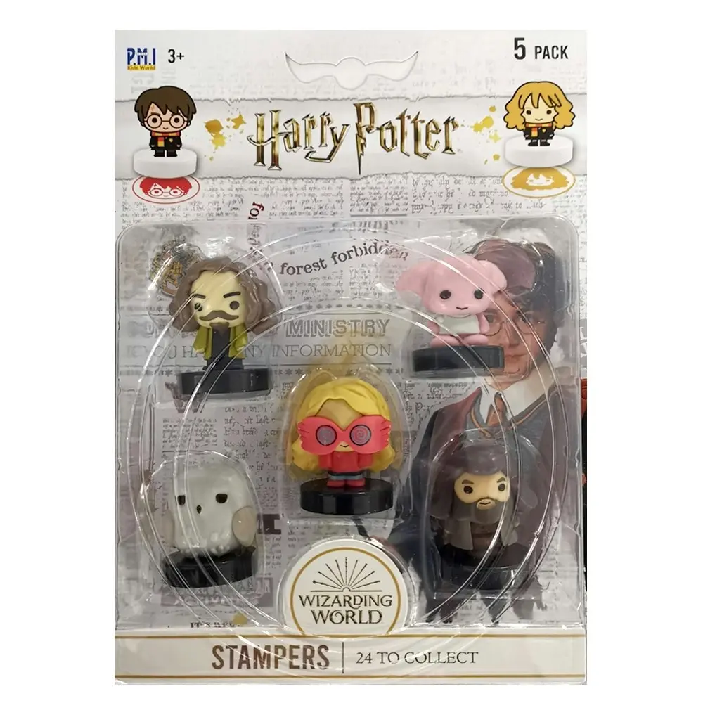 5pc Harry Potter Kids Self Ink Stamper Seal Collectible Figure  5y+ Assorted