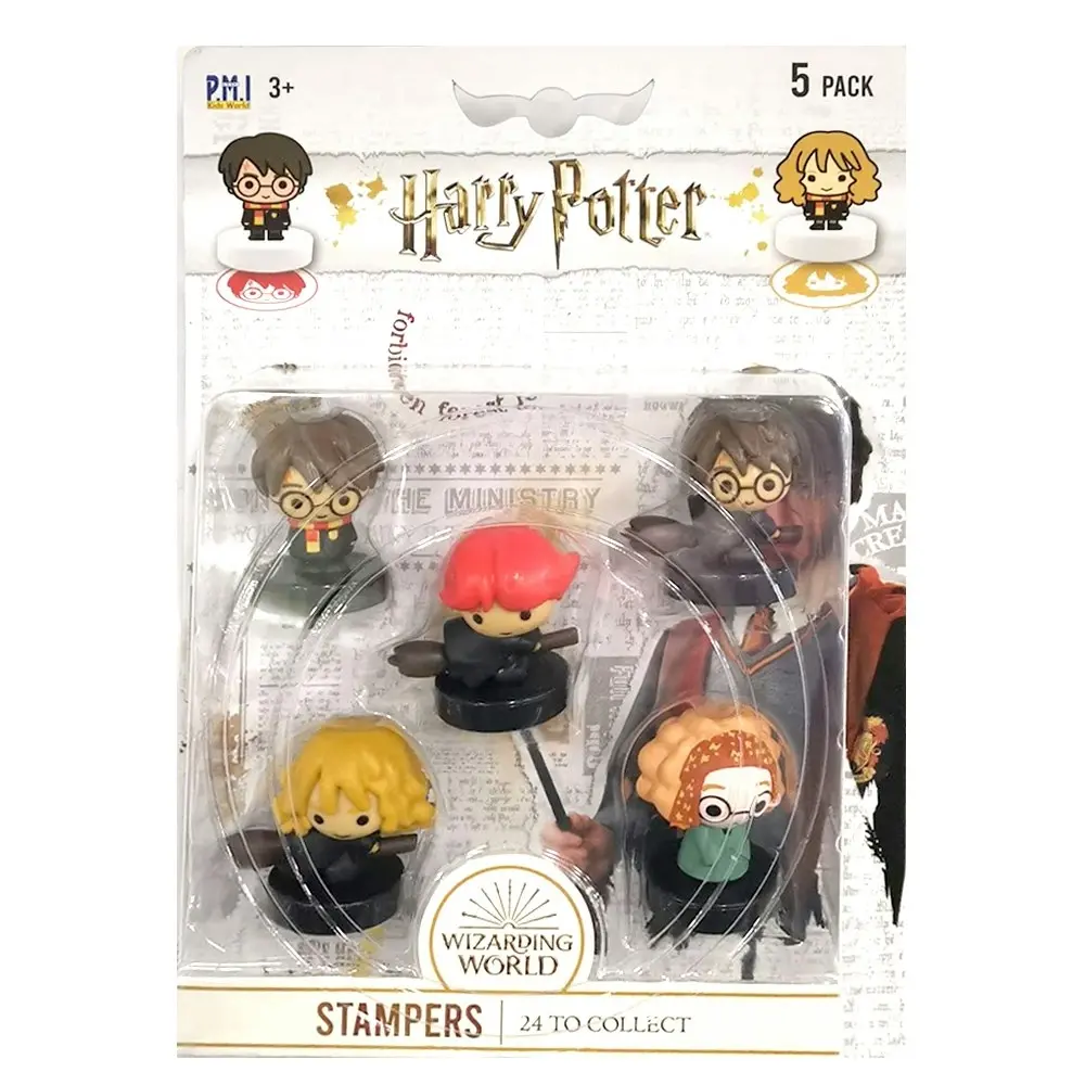 5pc Harry Potter Kids Self Ink Stamper Seal Collectible Figure  5y+ Assorted