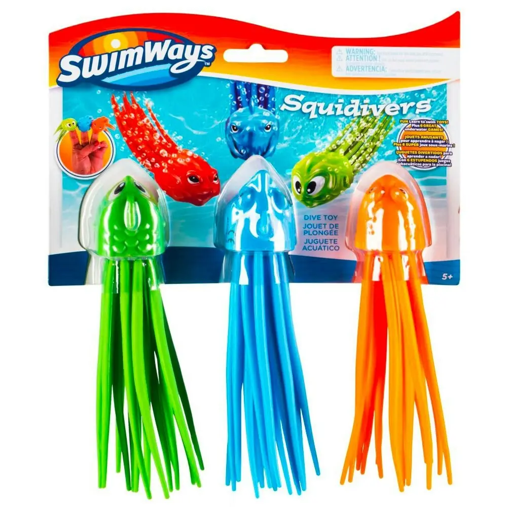 3pc Swimways Squidivers Water Pool Toy Kids/Child Swimming Diving Fun Game Play