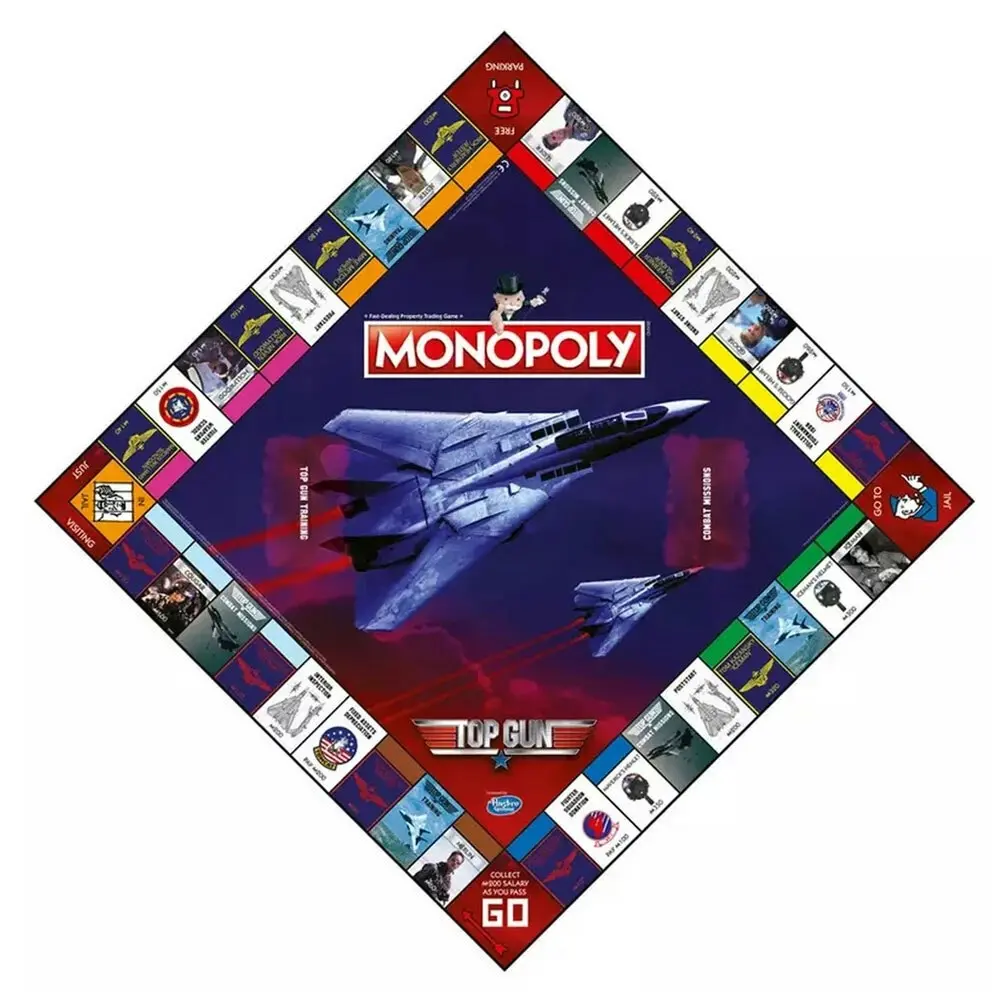 Top Gun Monopoly Family Board Game Kids/Adult 8y+ Fun Party Toy 2-6 Players