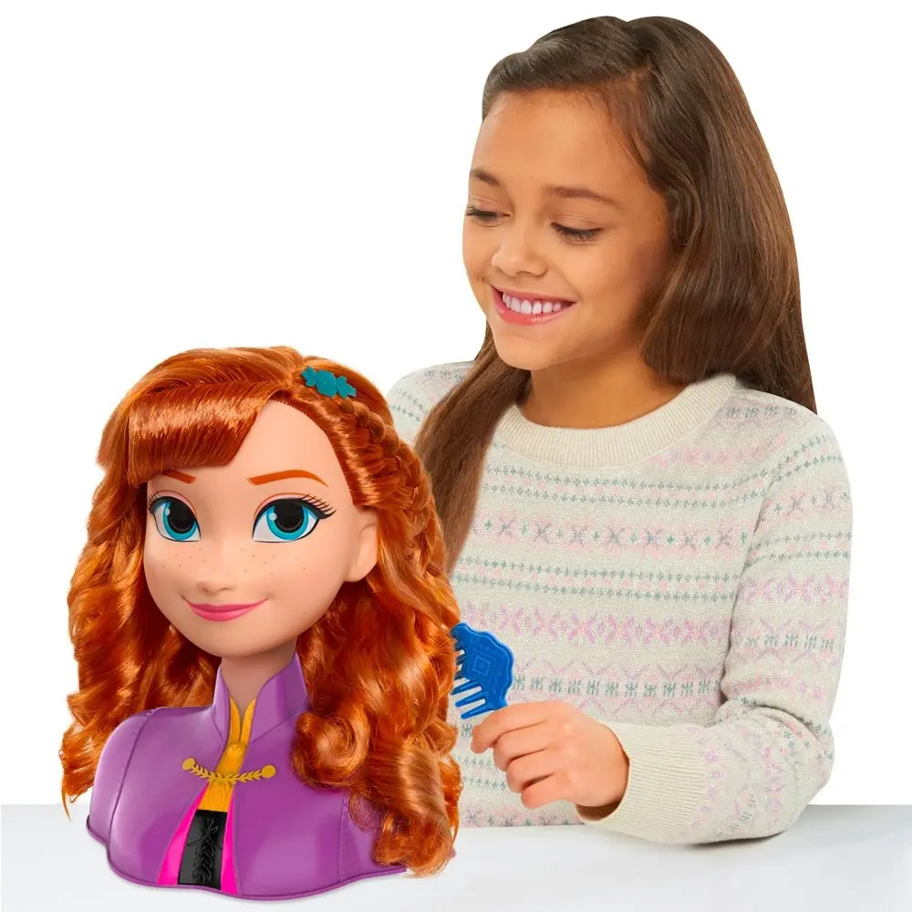 14pc Disney Frozen Basic Anna Styling Head Doll 3y+ Kids/Children Fun Play Toy