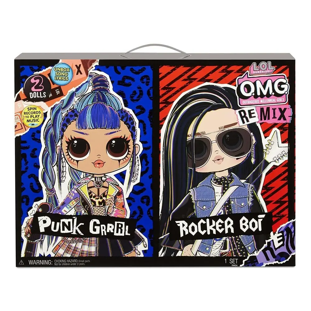 2pc L.O.L Surprise OMG Remix Pack Punk Grrrl & Rocker Boi Kids/Children 6y+ Toy