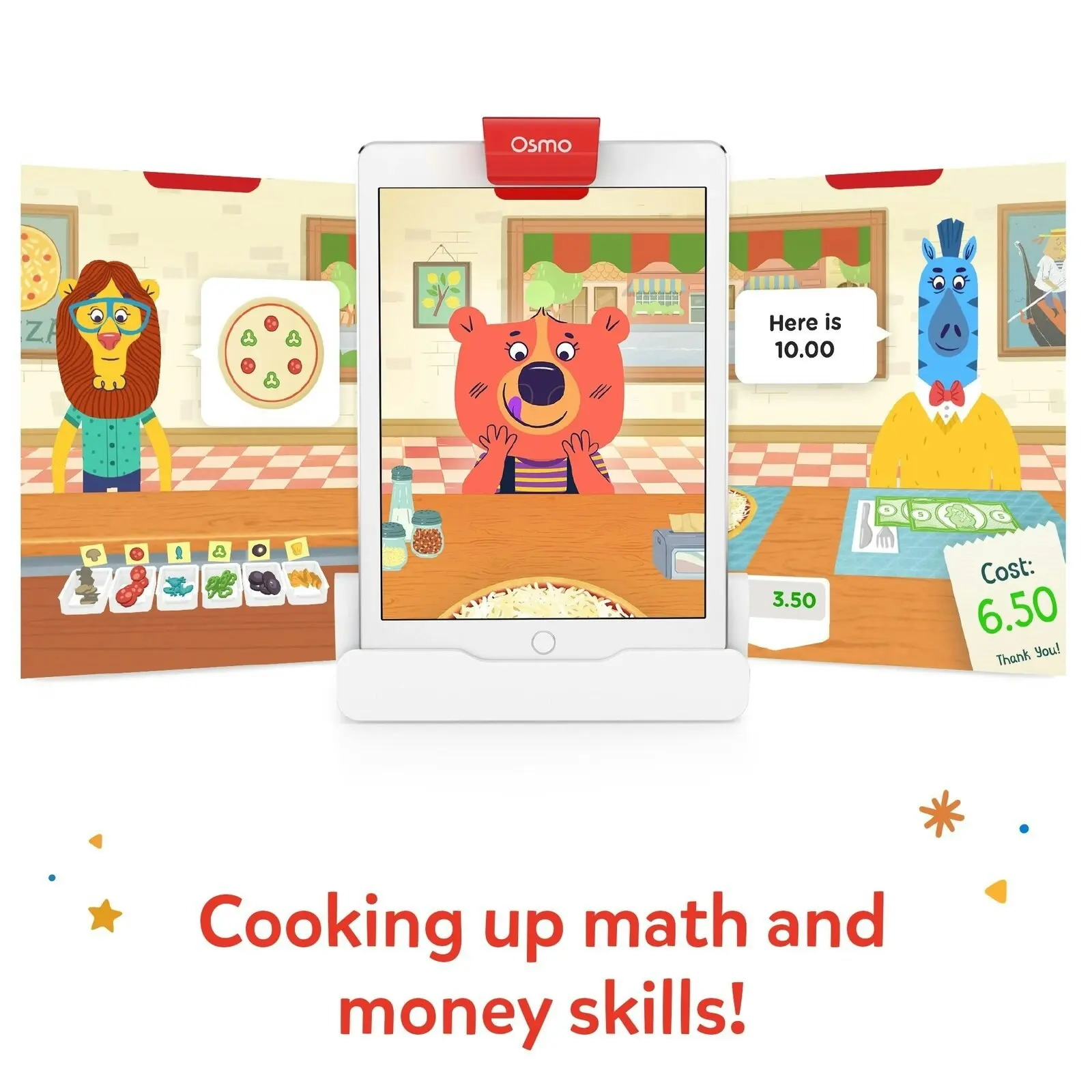 Osmo Pizza Co. Starter Kit Kids Educational Learning Game for Apple iPad 5y+