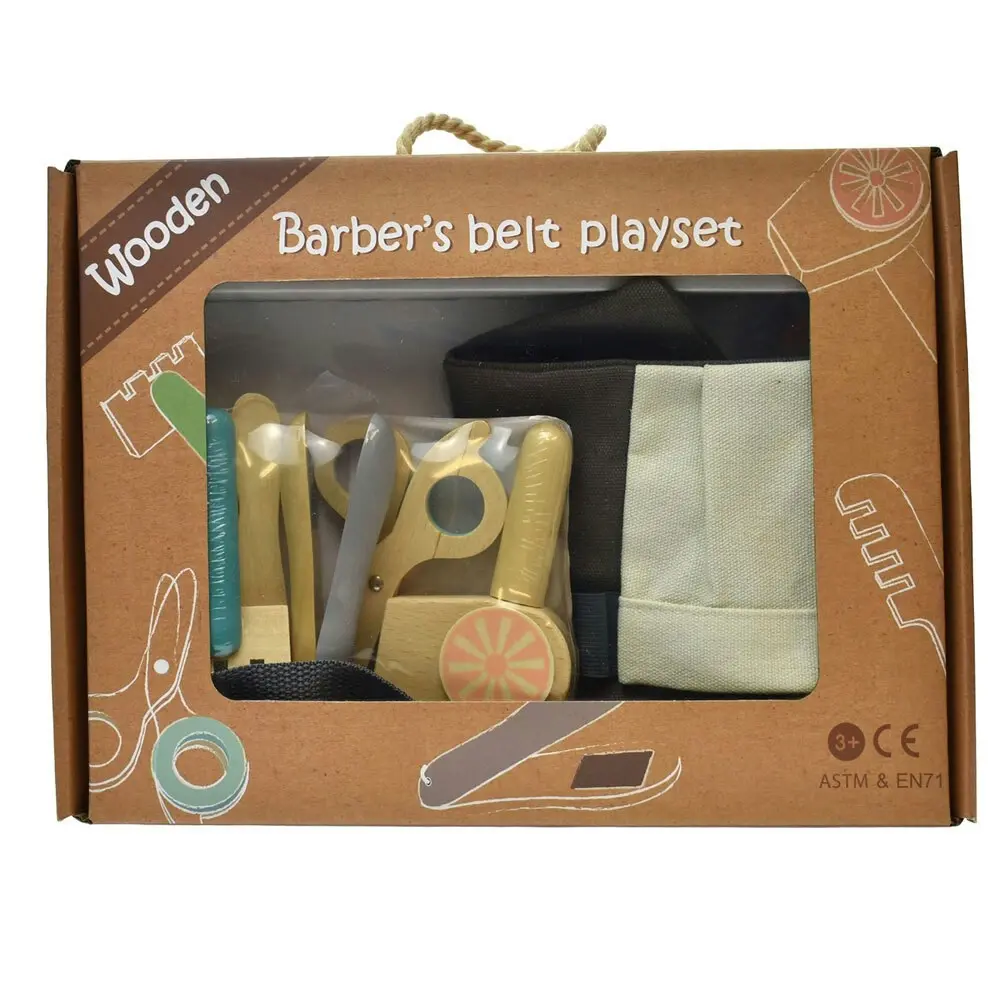 Kaper Kidz Barber Belt Playset Hairdressing Kids Pretend Play 3y+ Wooden Toy