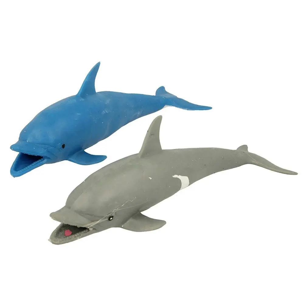 3x Fumfings Animal Stretchy Beanie Dolphin 18cm Soft 3y+ Toys Children Assorted