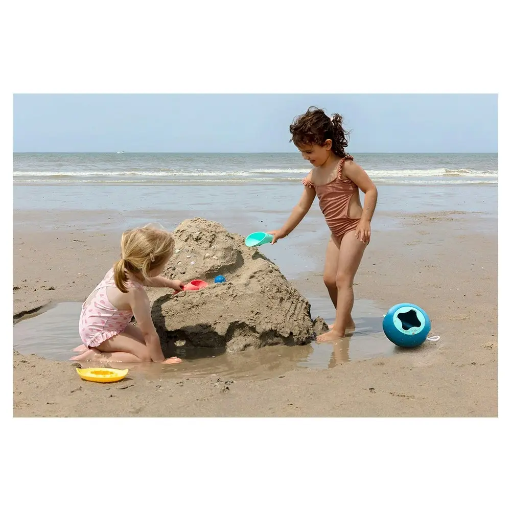 3pc Quut Cuppi 15.6cm Beach Toys Shovel/Sieve/Ball for Kids Lagoon Green/YL/RD