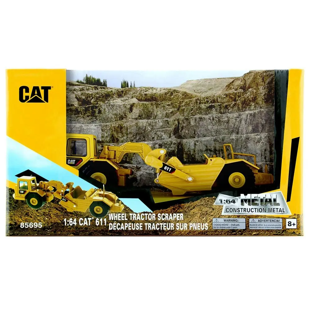 Cat 1:64 Diecast 611 Wheel Tractor Scraper Kids/Children Vehicle Toy 8y+ Yellow