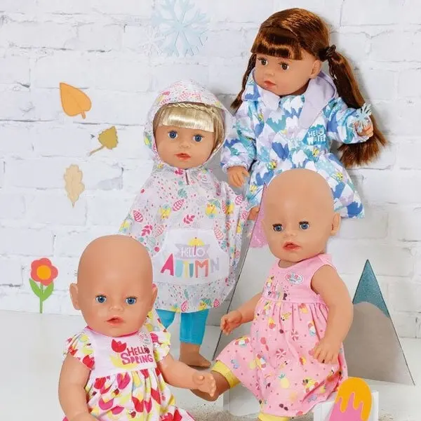 4PK Baby Born Seasonal Outfit Clothing Set for 43cm Dolls Kids/Toddler 3y+ Toy