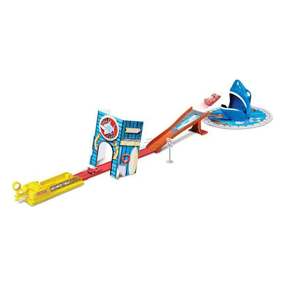 Maisto Fresh Metal Shark Jump Kids Car Track Race Playset w/Die Cast Car 3y+