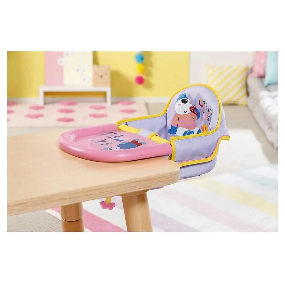 Baby Born Doll Table Feeding Chair Kids Pretend Parent High Chair w/Table Toy 3+