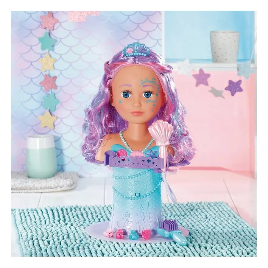 Baby Born 27cm Mermaid Kids/Childrens Styling Doll Head w/Electronic Shower 3y+