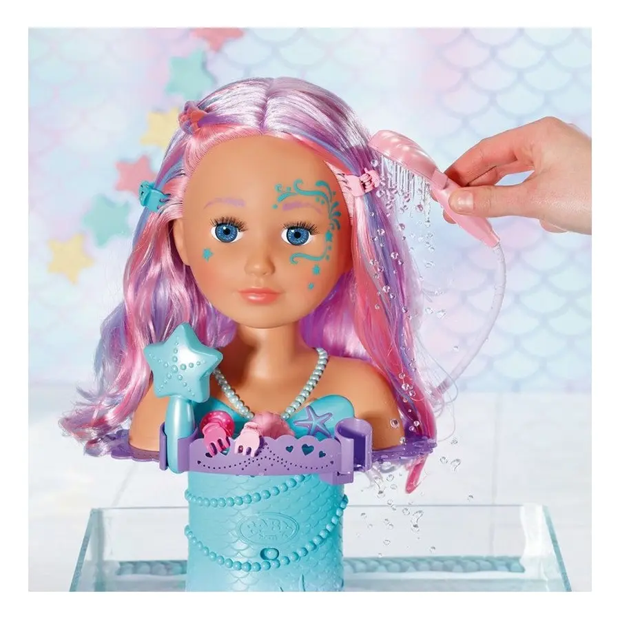 Baby Born 27cm Mermaid Kids/Childrens Styling Doll Head w/Electronic Shower 3y+