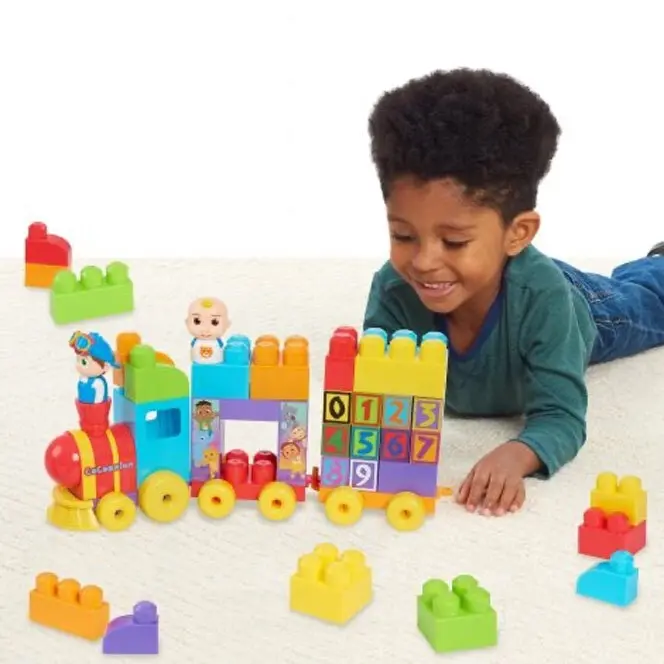 40pc CoComelon 18m+ Toddler Stacking Train Educational Number Building Block Toy