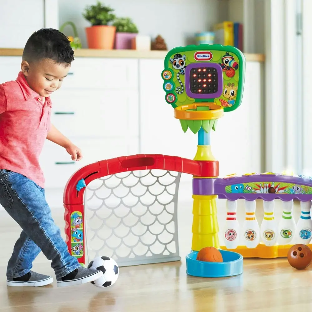 Little Tikes 3-in-1 Sports Zone Basketbal/Bowling/Soccer Toddler Activity Toys