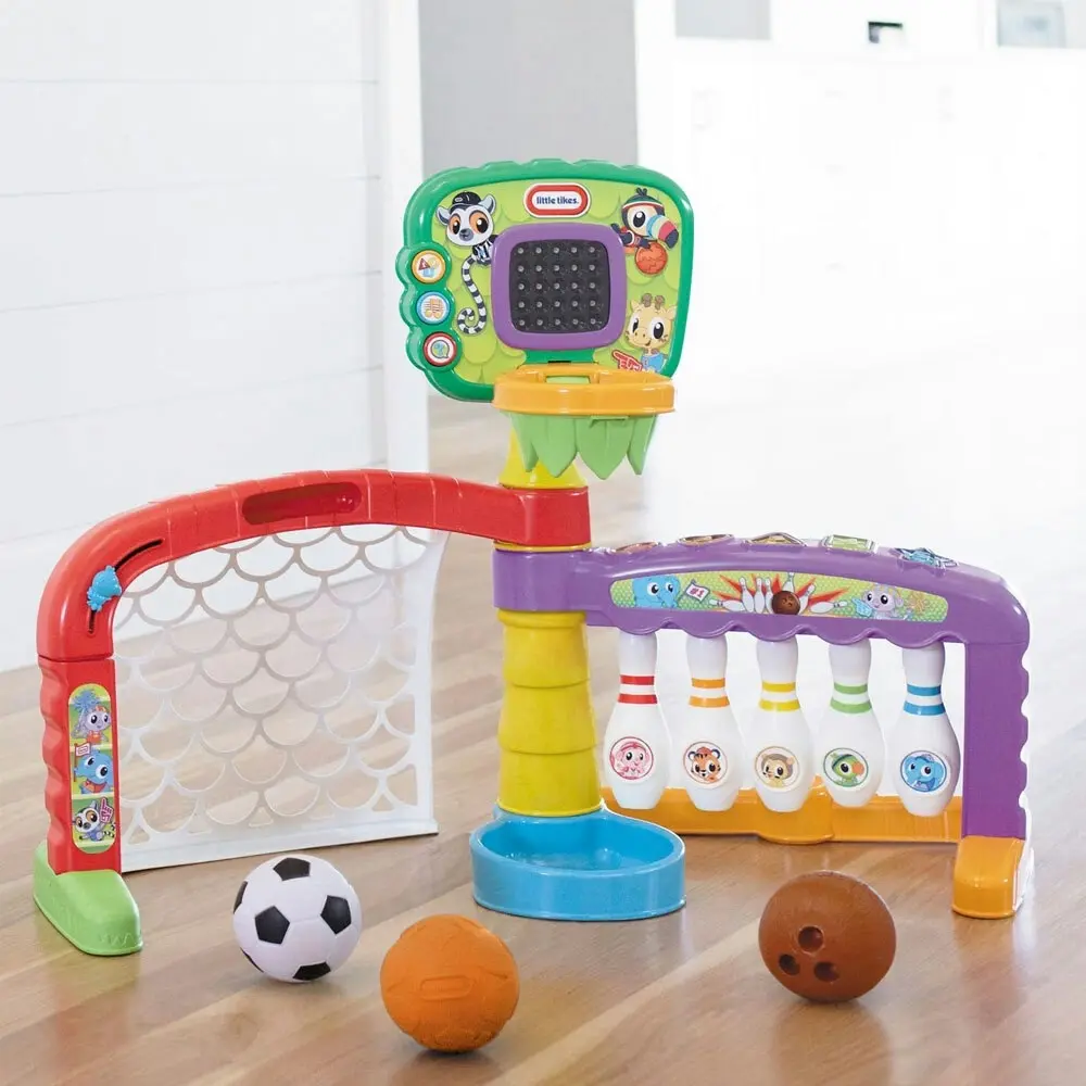 Little Tikes 3-in-1 Sports Zone Basketbal/Bowling/Soccer Toddler Activity Toys