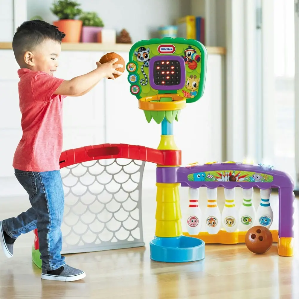 Little Tikes 3-in-1 Sports Zone Basketbal/Bowling/Soccer Toddler Activity Toys