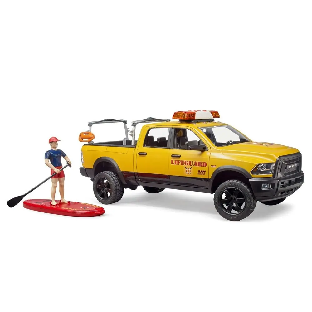 Bruder 1:16 RAM 2500 Wagon Life Guard 39cm Car w/Figure/Accessories 4y+ Kids Toy