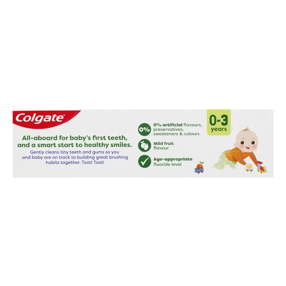 3x Colgate 80g Anti-Cavity Fluoride Kids/Children 0-3 Year Toothpaste Mild Fruit