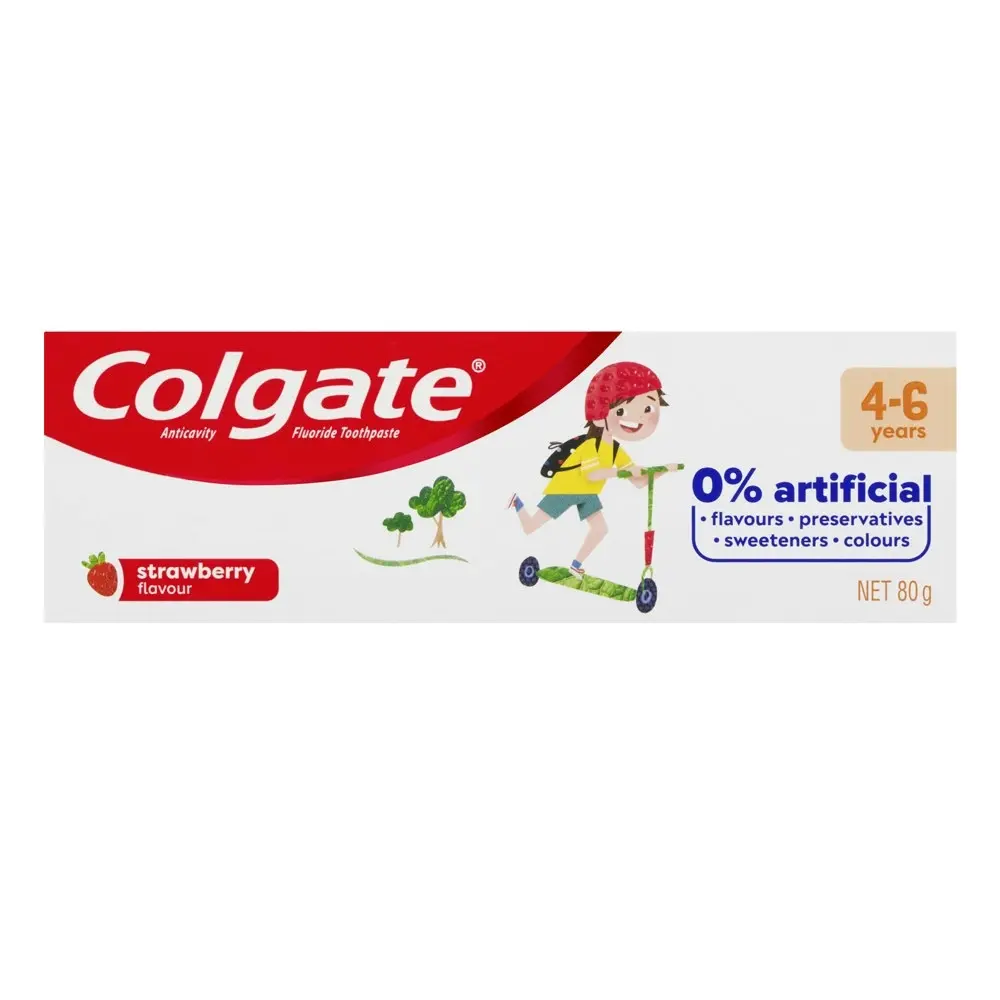 3x Colgate 80g Anti-Cavity Fluoride Kids/Children 4-6 Year Toothpaste Strawberry