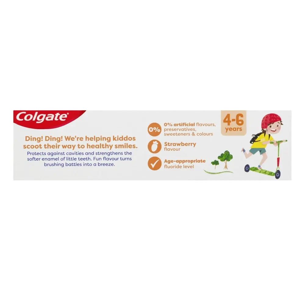 3x Colgate 80g Anti-Cavity Fluoride Kids/Children 4-6 Year Toothpaste Strawberry