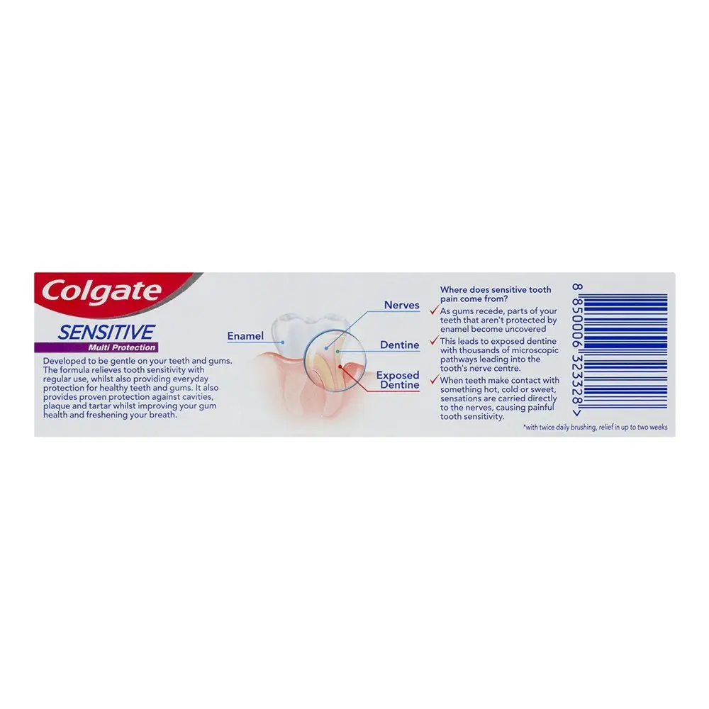 3x Colgate 110g Sensitive Fluoride Toothpaste Dental/Oral Care Multi Protection