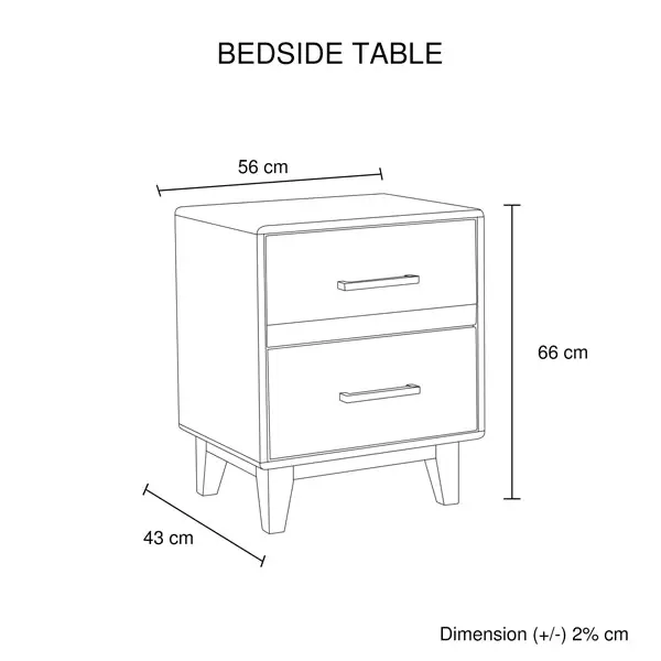 4 Pieces Bedroom Suite Queen Size in Solid Wood Antique Design Light Brown 1X Bed, 2X Bedside Table &1X Tallboy