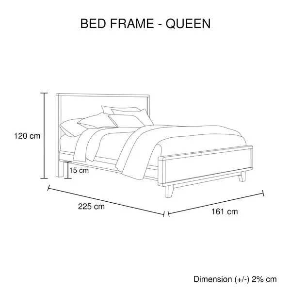 4 Pieces Bedroom Suite Queen Size in Solid Wood Antique Design Light Brown 1X Bed, 2X Bedside Table &1X Tallboy