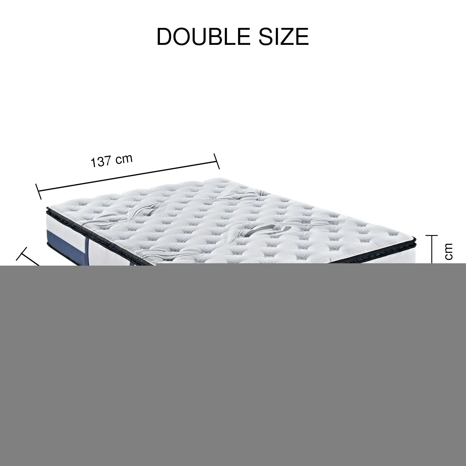 Double Mattress Latex Pillow Top Pocket Spring Foam Medium Firm Bed