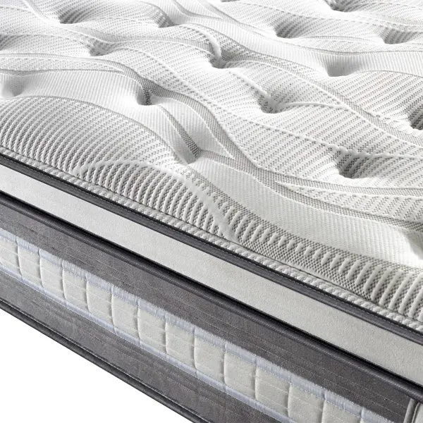 Mattress Euro Top Double Size Pocket Spring Coil with Knitted Fabric Medium Firm 34cm Thick