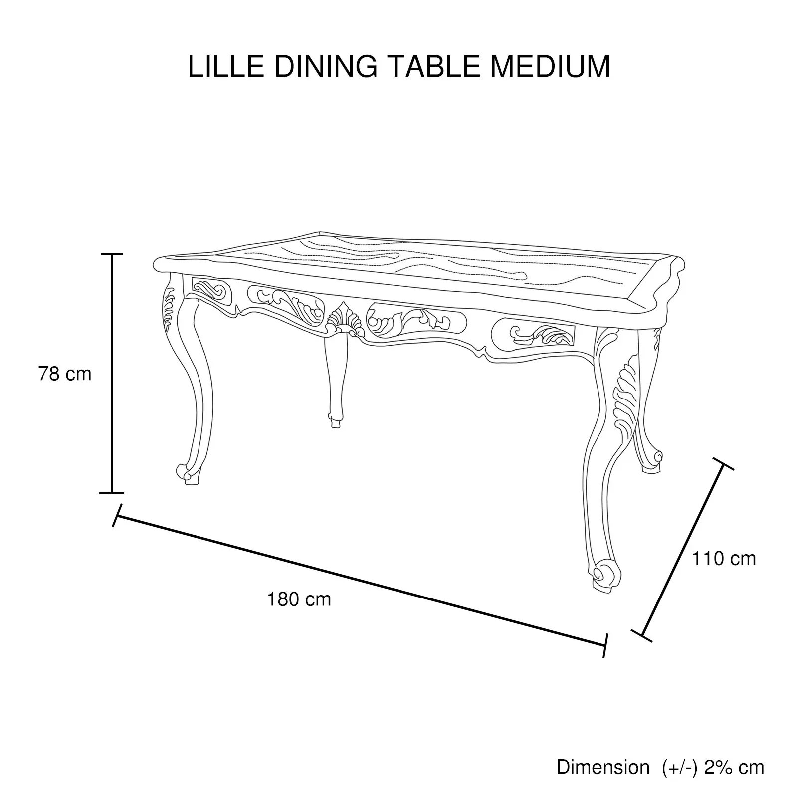 Dining Table Oak Wood Plywood Veneer White Washed Finish in Medium Size