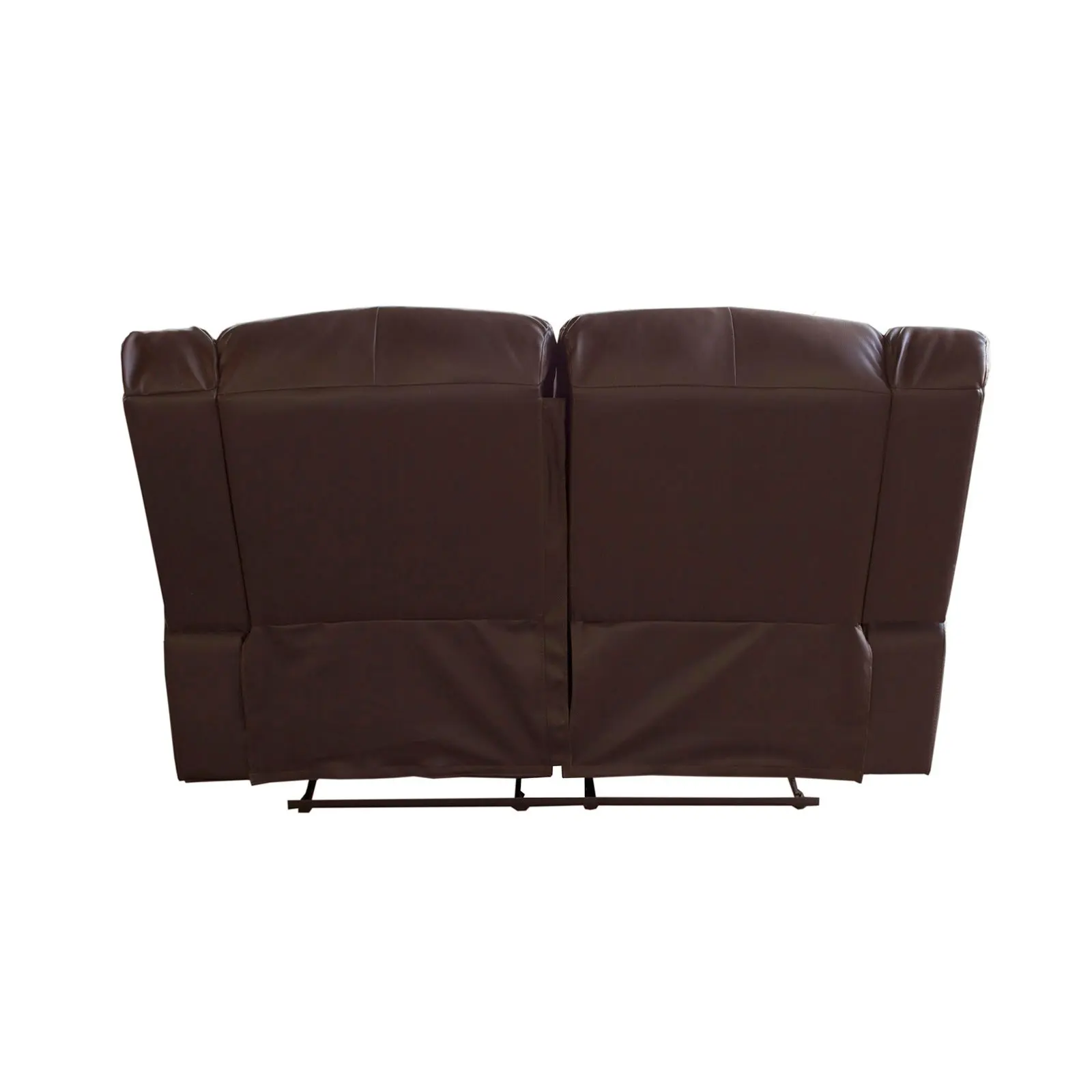 2 Seater Recliner Sofa In Faux Leather Lounge Couch in Brown