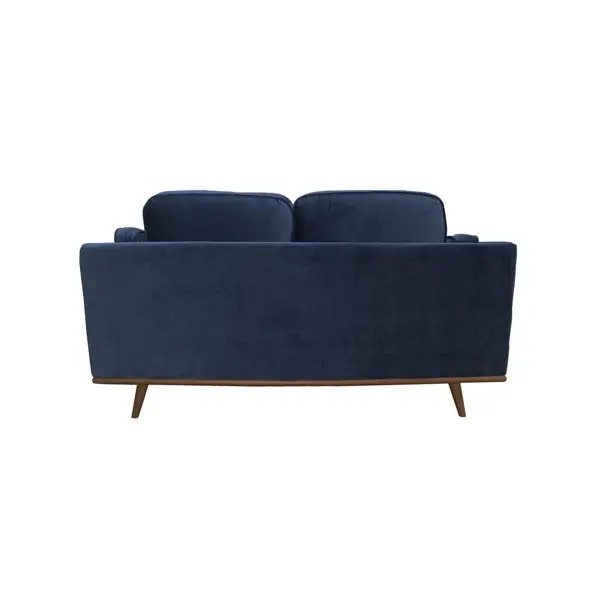 2 Seater Sofa Sofa in Soft Blue Velvet Lounge Set for Living Room Couch with Wooden Frame